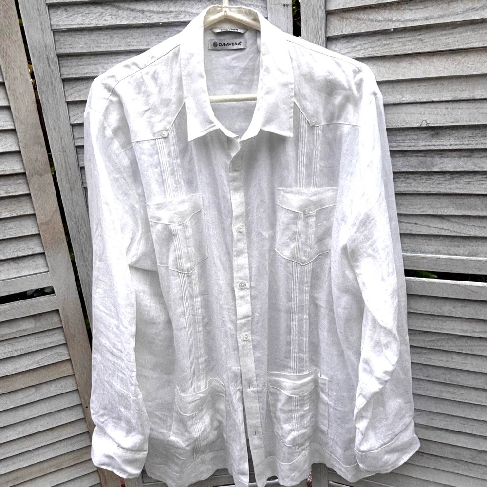 Cubavera White Linen Shirt